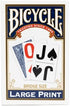 Bicycle Large Print Playing Cards (Color May Vary)