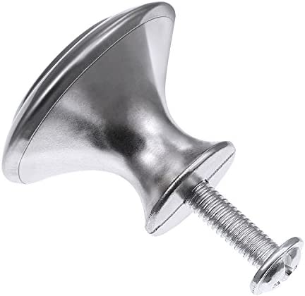 Bememo 24 Pack Silver Cabinet Knobs Kitchen Round Drawer Dresser Handles Kitchen Cabinet Round Pulls Hardware 1.06 x 0.79 Inch