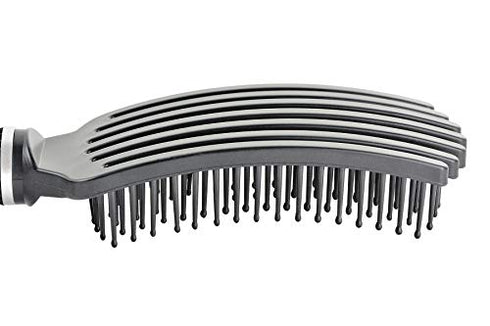 KareCo Tangle Buster Brush, Detangler for All Hair Types, Black, Small (7 Fingers)