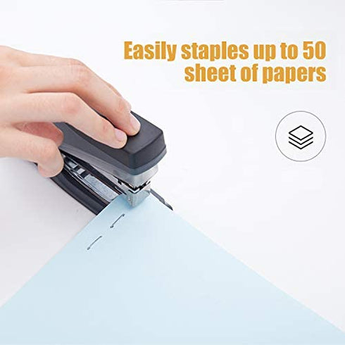 Deli 5,000 Staples, Fits Deli 40 and 60 Sheet Capacity Staplers, 5/16" Leg Length Staples of 50 Sheet Capacity, 24/8, Jam Free Sharp Chisel Point Design, 10 Boxes of 500 Staples