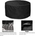 Round Patio Deck Box Cover to Protect Deck Boxes, Round Deck Box Storage(Black, 28 inch)