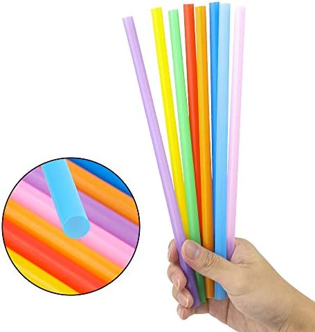 Tomnk 120 Pack Jumbo Smoothie Straws, 10.3 Inch Straws Disposable Milkshake Straws Extra Long