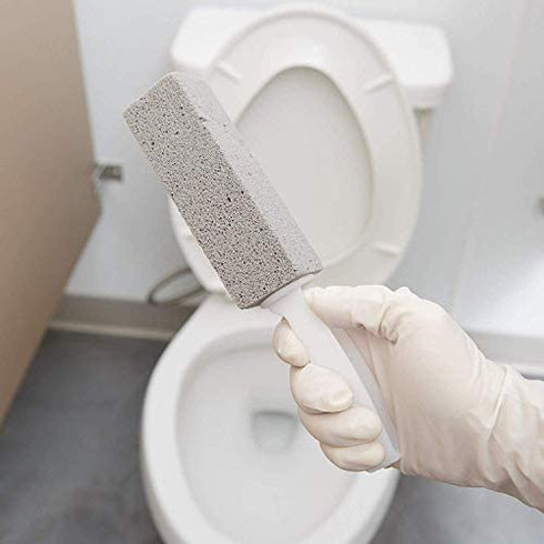 PUMIE Toilet & Tile Pumice Cleaner, Pumice Stick with Handle, Multi-Function Toilet Bowl Cleaner by US Pumice, Bath-8, Pack of 2