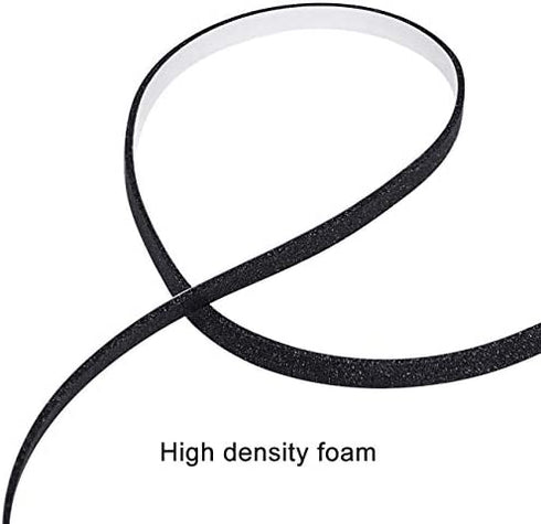 Yotache Thin Weather Stripping 2 Strips Total 65 Feet Long 1/16 Inch Thick x (.25) 1/4 Inch Wide, 1.5mm Foam Gasket Seal Tape for Window, Sliding Door Jamb, Speaker, Dashboard, 2 X 33 Ft Each