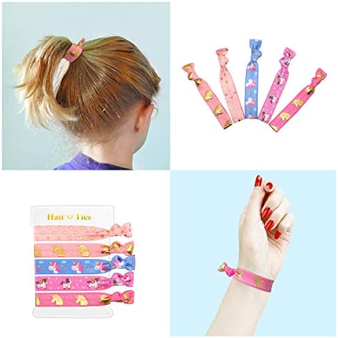 Hevout 8 pcs Unicorn Gifts for Girls Teen Necklace Bracelet Jewelry Hair Ties Backpack Slap Bracelet Stickers Keychain Coin Purse Accessories Stuff Party Favors Birthday Gifts Set for Women