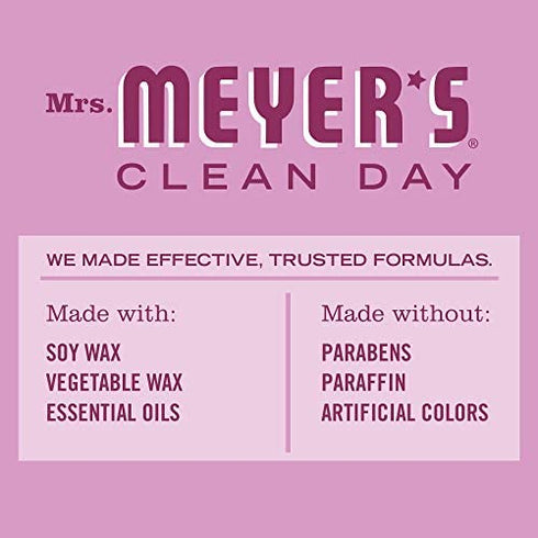 Mrs. Meyer's Soy Tin Candle, 12 Hour Burn Time, Made with Soy Wax and Essential Oils, Peony, 2.9 oz