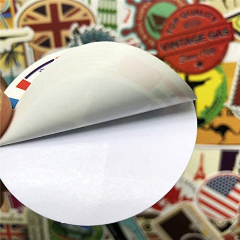 100PCS World Travel Maps Airplane Air and Famous Buildings Signs Stickers Waterproof Laptop Stickers Car Bicycle Suitcase Computer Water Bottle Mobile Phone Stickers Decals (Travel Maps 100)