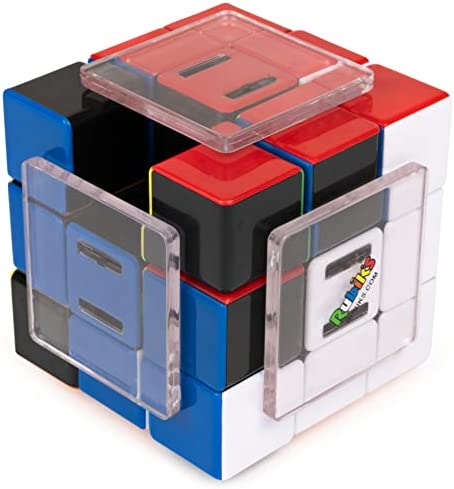 Rubik's Slide, New Advanced 3x3 Cube Classic Color-Matching Problem-Solving Brain Teaser Puzzle Retro Game Fidget Toy, for Adults & Kids Ages 8 and up