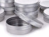 2 Ounce Aluminum Tin Jar Refillable Containers 60 ml Aluminum Screw Lid Round Tin Container Bottle for Cosmetic ,Lip Balm, Cream, 12 Pack.