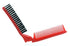 Folding Compact Travel Pocket HAIR BRUSH/COMB, 1 Red 1 White by Le Salon