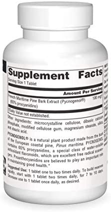 Source Naturals Pycnogenol 100 mg Proanthocyanidin Complex - 60 Tablets