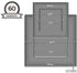 " OCCASIONS " 120 Plates Pack,(60 Guests) Wedding Party Square Disposable Plastic Plates Set -60 x 9.5'' Dinner + 60 x 6.5'' Dessert (Square White)