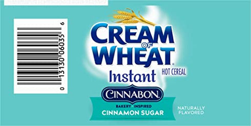 Cream of Wheat Instant Hot Cereal, Cinnabon, 1.23 Ounce, 10 Packets