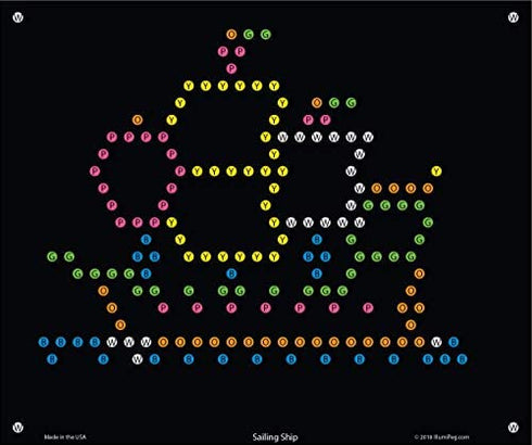 IllumiPeg Things That Go Refill templates for Basic Fun Lite Brite Ultimate Classic (10 Sheets, 7x8)