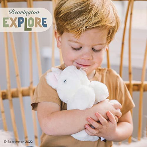 Bearington Lil Jumpy White Plush Bunny Rabbit Stuffed Animal, 7 inches