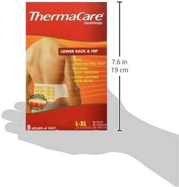 Thermacare Lower Back & Hip HeatWraps, L/XL, 8 Hour-2ct