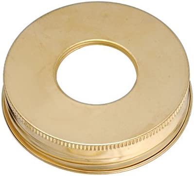 B&P Lamp® #2 Kerosene Lamp Burner for Mason Jars and Fruit Jars to DIY Oil Lamp (Brass)