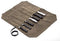 Khaki Chefs Knife Roll Case, Waxed Canvas Cutlery Knives Holders Protectors, Home Kitchen Cooking Tools And Utensils Wrap Bag Wallet , Multi-Purpose Brush Roll Bag, Travel Tool Roll Pouch (Khaki)