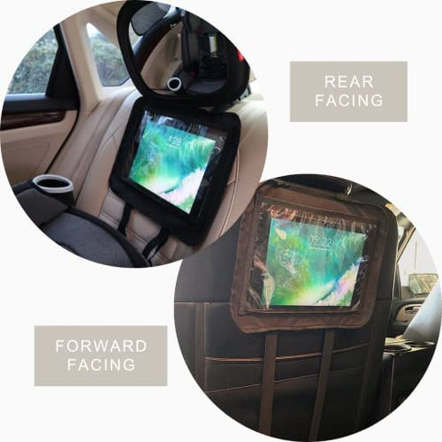 Tablet Holder for Rear and Forward Facing Children. Slim, Lightweight and Perfect for When Using A Rear Facing Mirror.