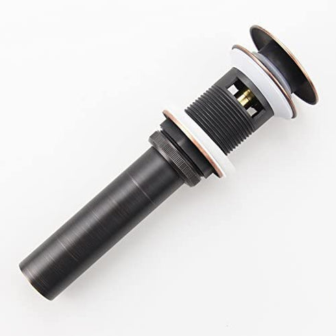 Oil Rubbed Bronze Pop Up Sink Drain, Vanity Bathroom Vessel Lavatory Faucet Drain Stopper, ORB with Overflow