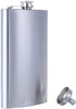 TOX TANEAXON 12 oz Classic Silver Pocket Whiskey Liquor Hip Flask with Funnel and Premium Box - Stainless Steel and Leak Proof