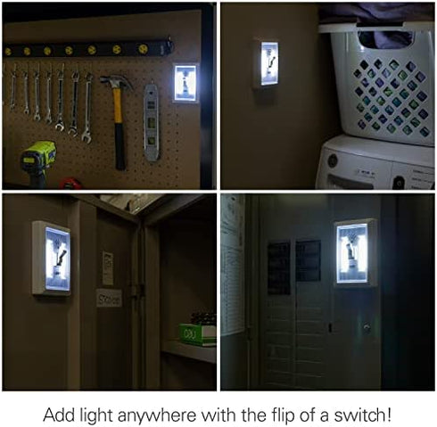 Lights by Night Wireless LED Light Switch, Battery Operated, 100 Lumens, Tap Light, Portable Light Switch, Wireless, Stick-On LED Lights, Under Cabinet, Closet, Basement and More, 39641