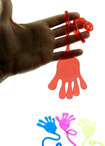 JA-RU Sticky Hands Stretchy Snap Smack Toys (1 Packs 2 Hands) Fidget Toy Great Sticky Hand Party Favors Birthday Toy Supplies for Kids, Bulk Toys, Stocking Stuffers, Goody Bags. Prank Gag. 315-1
