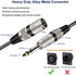 XLR Male to 1/4 Inch TRS Cable 3 FT, Nylong Braided XLR 3 Pin Male to Quarter inch 6.35mm TRS Male Balanced Interconnect Wire Mic Cord (Pure Copper Conductors)