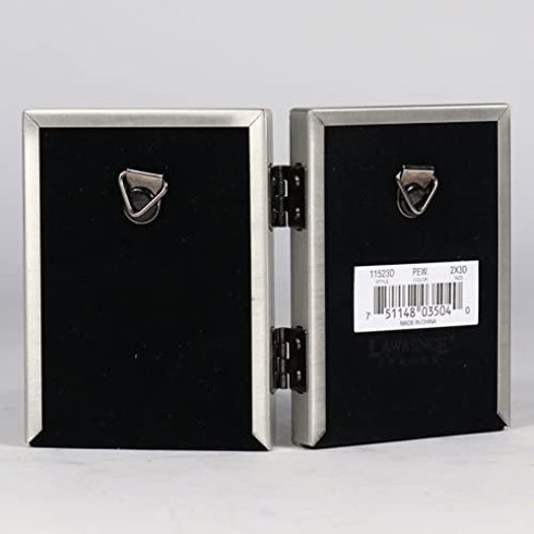 Lawrence Frames Bead Border Design, 2.5x3.5 Double, Pewter