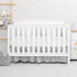 TILLYOU Crib Bed Skirt Dust Ruffle, 100% Natural Cotton, Nursery Crib Bedding Accessory Toddler Bedskirt for Baby Boys Girls, 14" Drop, Pale Gray
