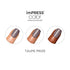 KISS imPRESS Color Press-On Nails, Gel Nail Kit, PureFit Technology, Short Length, “Taupe Prize”, Polish-Free Solid Color Manicure, Includes Prep Pad, Mini Nail File, Cuticle Stick, and 30 Fake Nails
