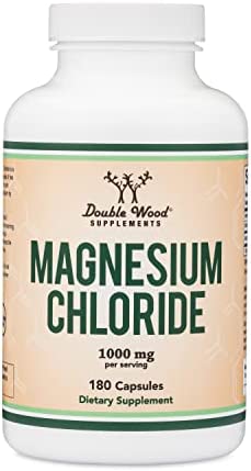 Magnesium Chloride (Cloruro De Magnesio) - 180 Capsules, 1,000mg Per Serving, Supports Digestive and Bone Health - Manufactured and Tested in The USA by Double Wood Supplements