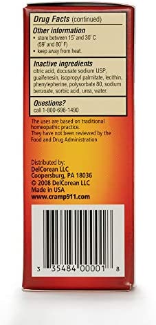 Cramp911 Muscle Relaxer Pain Relief Cream for Muscle Cramp Relief and Sore Muscles. Used for Muscle Cramp Relief and Muscle Pain Relief of All Kinds, Roll-on Lotion 0.71 oz 21 ml
