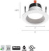 Basics 4 in. 2700K Soft White LED 600 Lumen Retrofit Downlight Baffle Trim Module, White