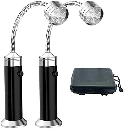 FBve Barbecue Grill Light, 2 Pack Magnetic Base Ultra-Bright LED Grill Lights, 360 Degree Flexible Gooseneck, Weather Resistant