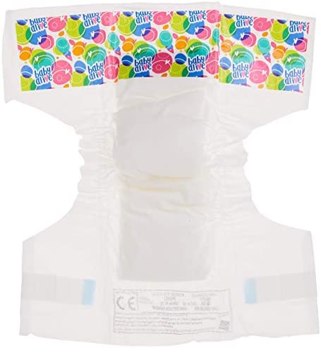 Baby Alive Doll Diaper Refill, Includes 4 Diapers, Toys Accessories, for Kids Ages 3 Years Old and Up