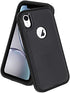 Ballaber Case for iPhone XR Defender Durable 2 in 1 Shockproof Rugged Heavy Duty Full Body Protective Hard Bumper Soft Silicone Cover Support Wireless Charging 6.1 inch (Black)