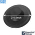 Essential Values Kitchen Sink Stopper (#STP-PL) - Black Plastic Sink Plug Drain Stopper - Replacement Garbage Disposal Stopper | Kitchen Sink Drain for Kohler, Insinkerator, & Waste King