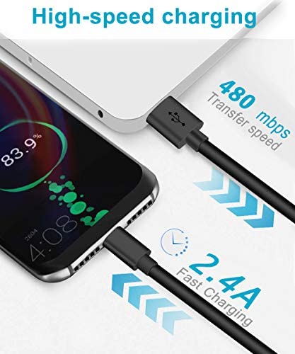 Short Micro USB Cable 1ft,SCOVEE 12 inch Fast Android Charger Cord for Smartphones,Samsung Galaxy,HTC,Motorola,Nokia,MP3,Tablet,USB2.0 A Male to Micro B Charging Station Sync Cord,6 Multi Pack