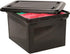 ADVANTUS File Tote with Lid, 19 x 15.5 x 11 Inches, Black (34052)