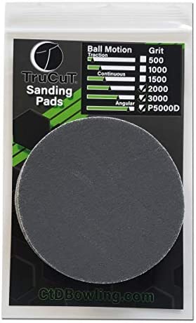 TruCut Sanding Pads | 3 Pack High | 5" Diameter | Sanding Pads Made for Bowling Balls