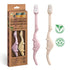 ANPEI ROARex Vegan Eco Friendly Natural Dinosaurs Inspired Kids Toothbrush Made from Plants | 100% Biodegradable and Compostable | 1% for The Planet Product…