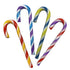 Christmas Candy Canes Suckers, Multicolored Rainbow Fruity Flavor, Individually Wrapped (12-Pack)