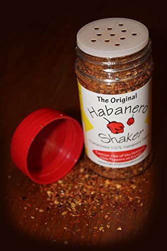 The Original Habanero Shaker - 100% Custom Flaked Hot Habanero Chile Peppers