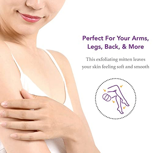 Hair Off Hair Remover Mitten - All-Natural, Painless & Chemical Free - Full Body Hair Removal - Slows & Lessens Regrowth - Exfoliates Skin (3 Mittens Per Box, Pack of 4)