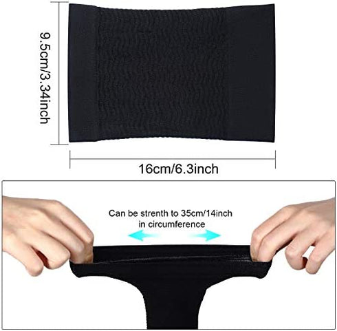 Geyoga 2 Pairs Thigh Wraps for Plus Size Women, Slim Thigh Calf Compression Sleeve Upper Slimming Thigh Wraps for Flabby Thigh