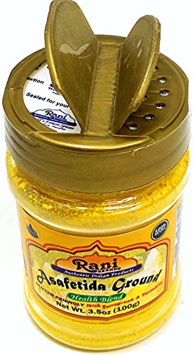 Rani Asafetida (Hing) Ground Health Blend w/ Fenugreek and Turmeric 3.5oz (100g), PET Jar ~ Gluten Friendly | Salt Free | Vegan | Non-GMO | Asafoetida Indian Spice | Best for Onion Garlic Substitute