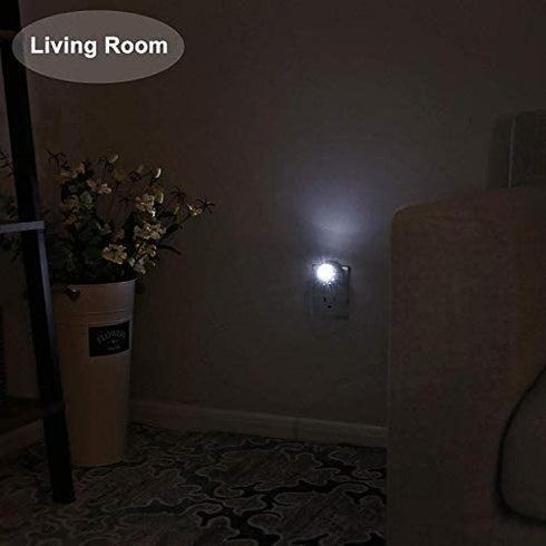 Automatic Plug in Light Sensor Night Light Warm White LED Bedroom Light