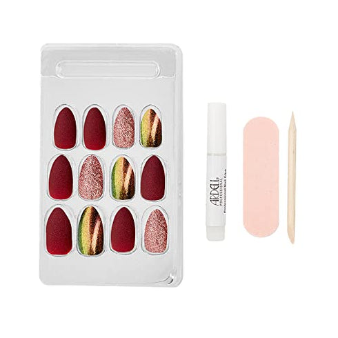 Ardell Nail Addict Premium Artificial Nail Set, Red Cateye
