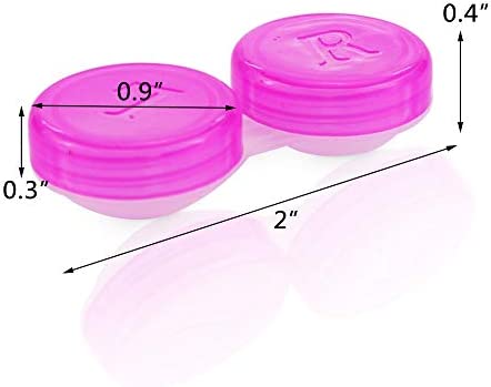 WFPLUS 30 Pack Colorful Contact Lens Case - Bulk Eye Lense Cases, Holder Container Case